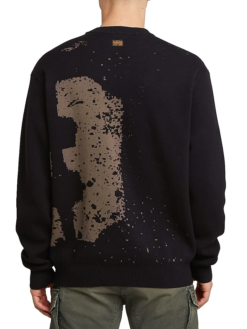 Sprayed 89 Cotton Rib-Knit Sweater