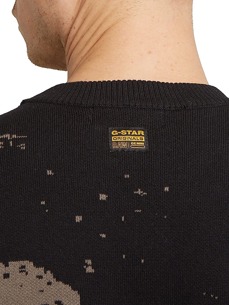 Sprayed 89 Cotton Rib-Knit Sweater