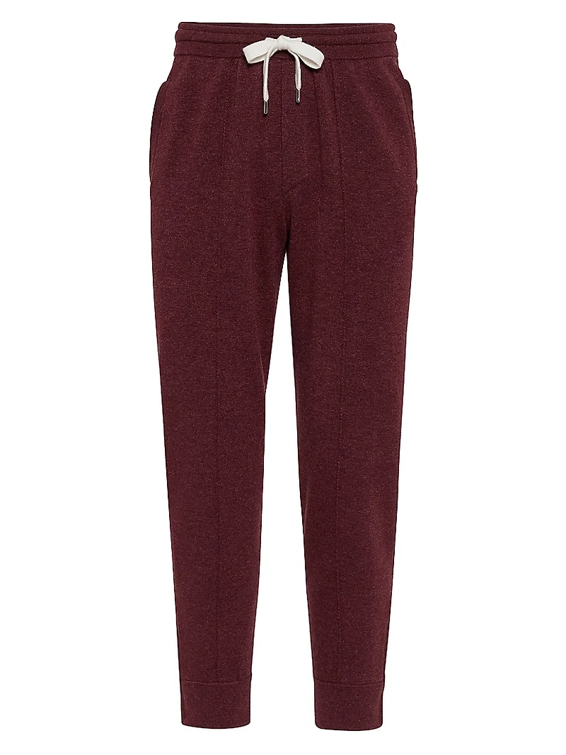 Cashmere Double Knit Trousers with Crête Detail