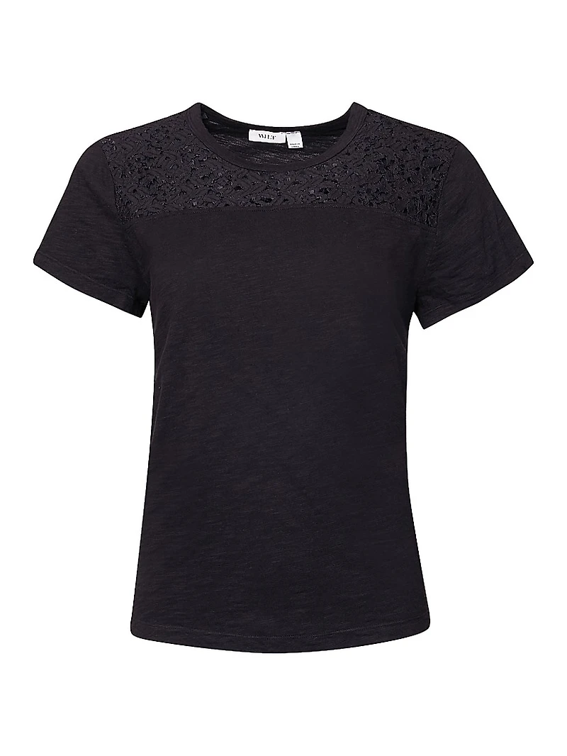Easy Crew Lace Yoke Tee