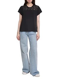 Easy Crew Lace Yoke Tee