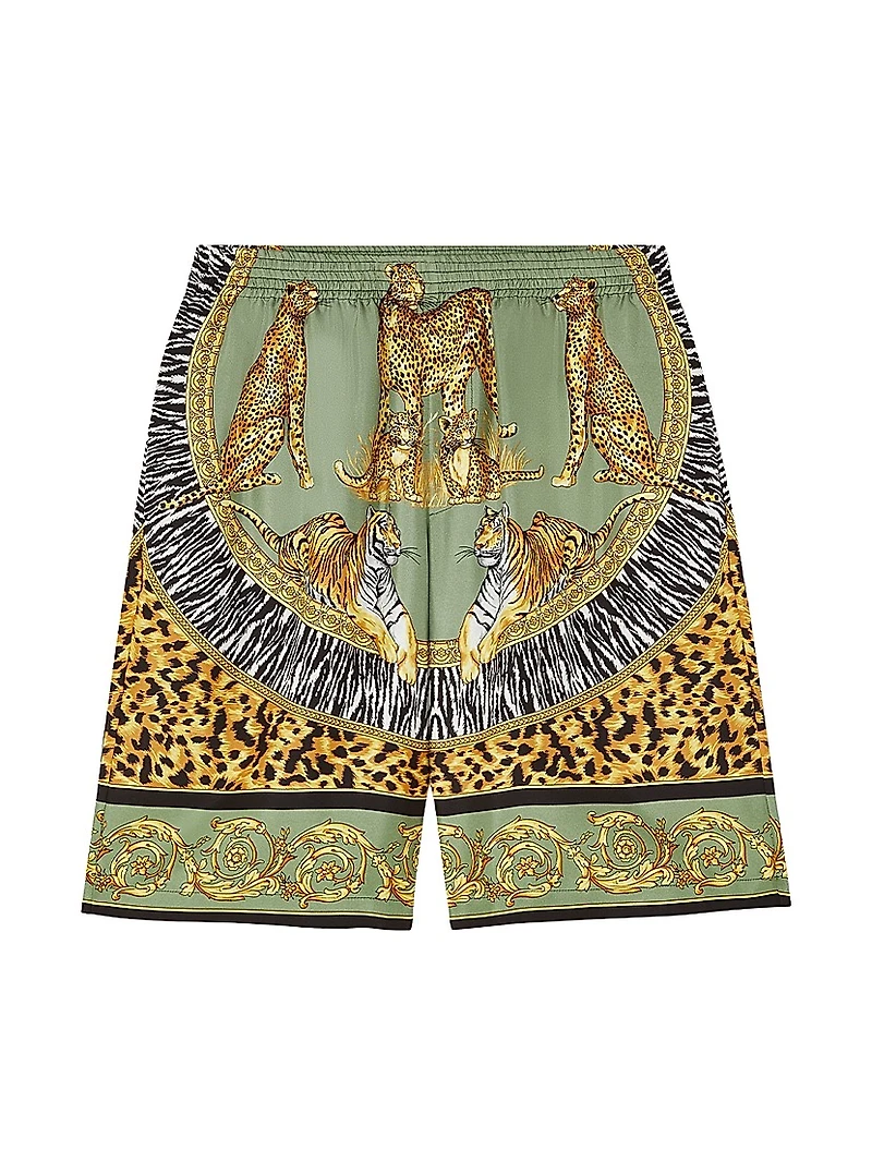 Wild Cats Silk Shorts