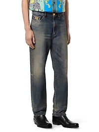 Stop Wash Straight-Fit Jeans