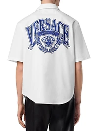 Crest Cotton Poplin Short-Sleeve Shirt