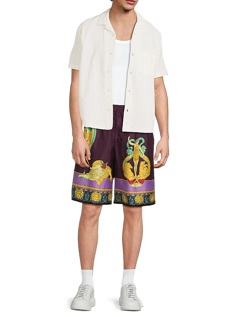 Hall of Statues Silk Shorts