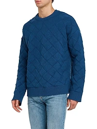 Intrecciato 3D Wool-Blend Knit Sweater