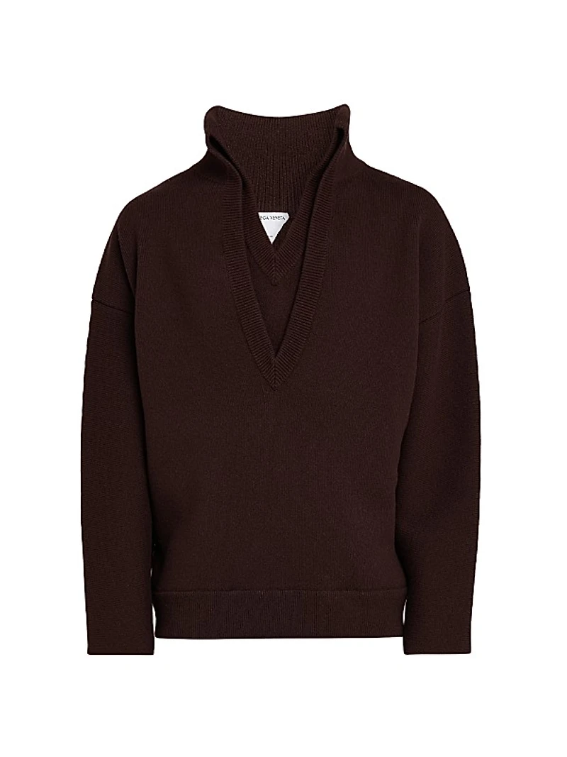 Wool Chunky Compact-Knit Sweater