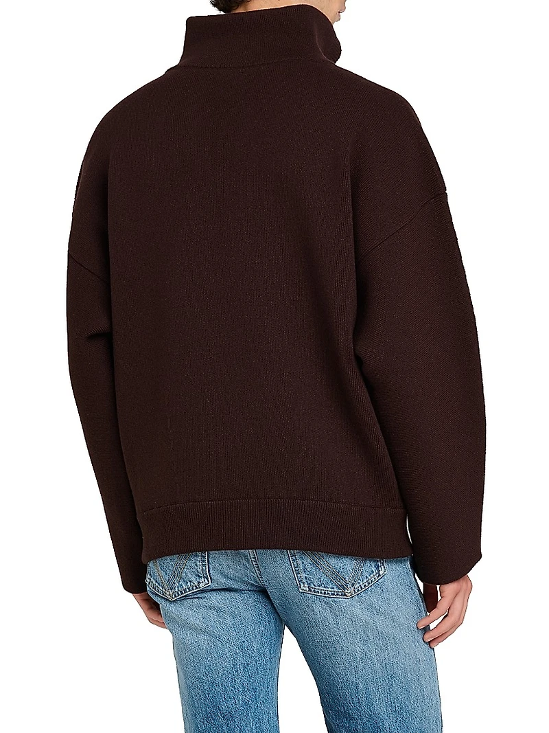 Wool Chunky Compact-Knit Sweater
