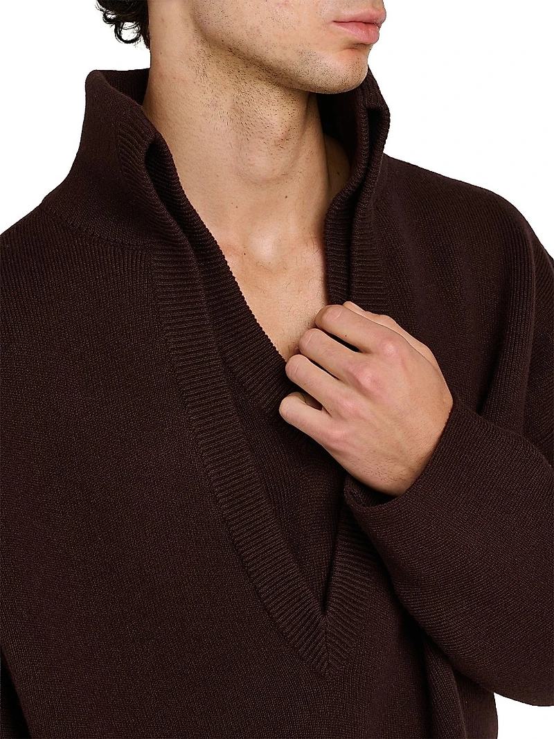 Wool Chunky Compact-Knit Sweater