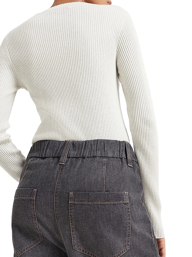 Lightweight Denim Five Pocket Jeans