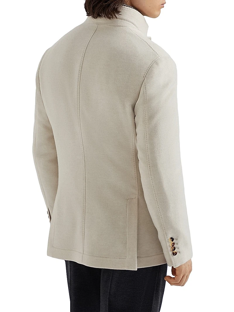 Lightweight Water Resistant Cashmere Outerwear Blazer