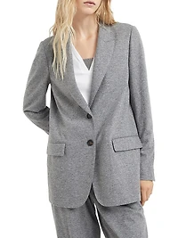 Cashmere Jersey Deconstructed Blazer