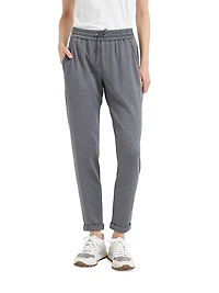 Cotton and Silk Interlock Trousers