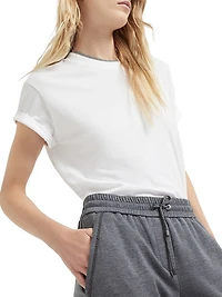 Cotton and Silk Interlock Trousers