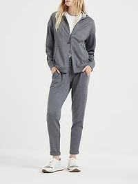 Cotton and Silk Interlock Trousers