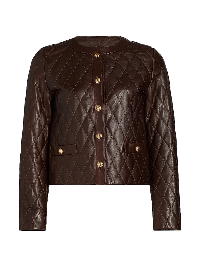 Amy Diamond-Quilted Leather Jacket