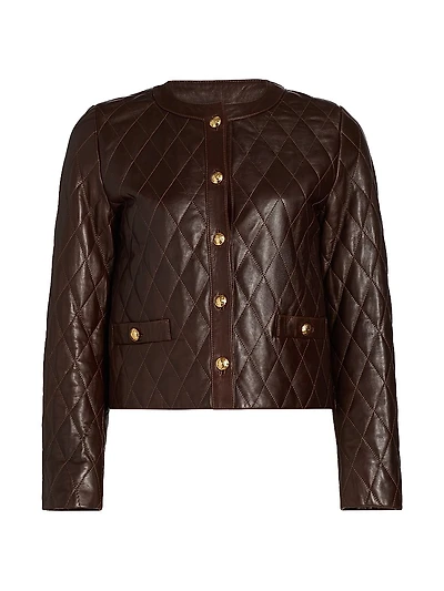 Amy Diamond-Quilted Leather Jacket