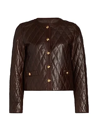 Amy Diamond-Quilted Leather Jacket