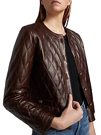Amy Diamond-Quilted Leather Jacket