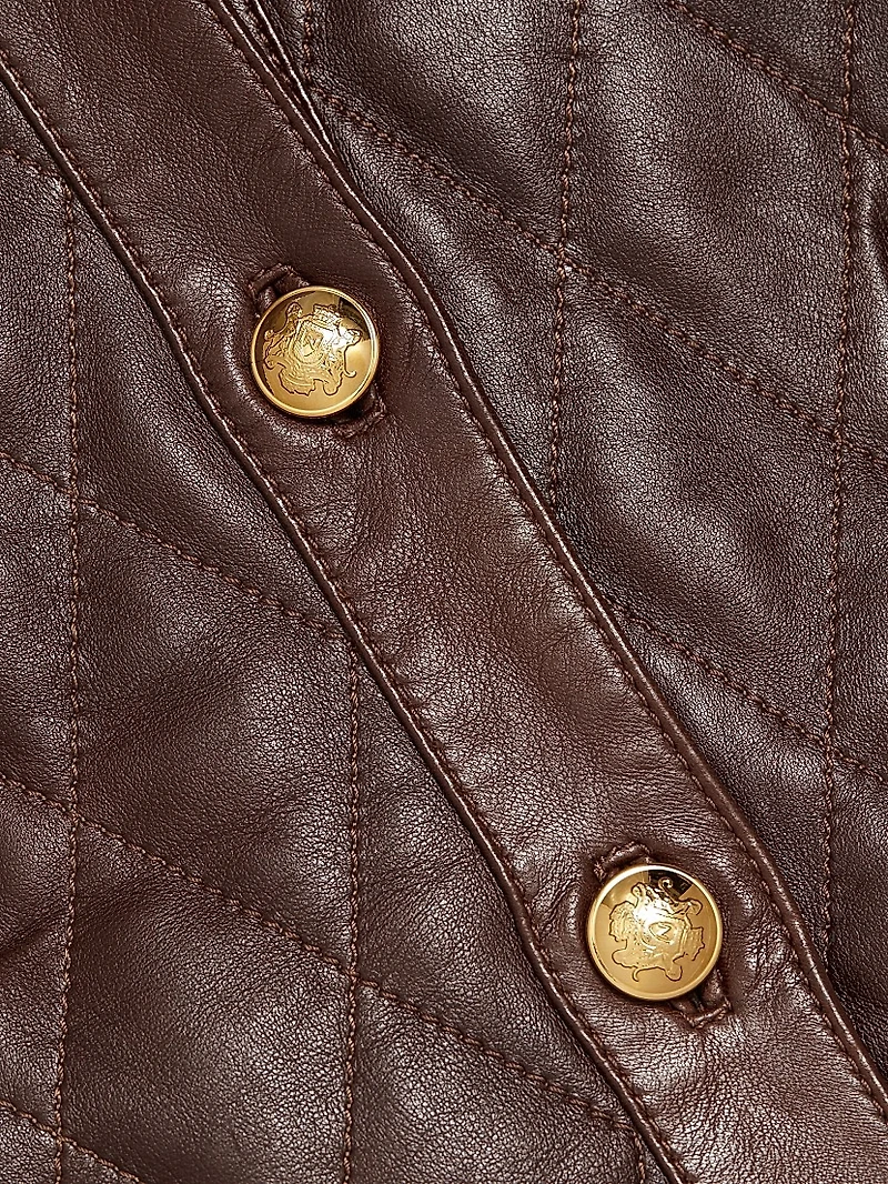 Amy Diamond-Quilted Leather Jacket
