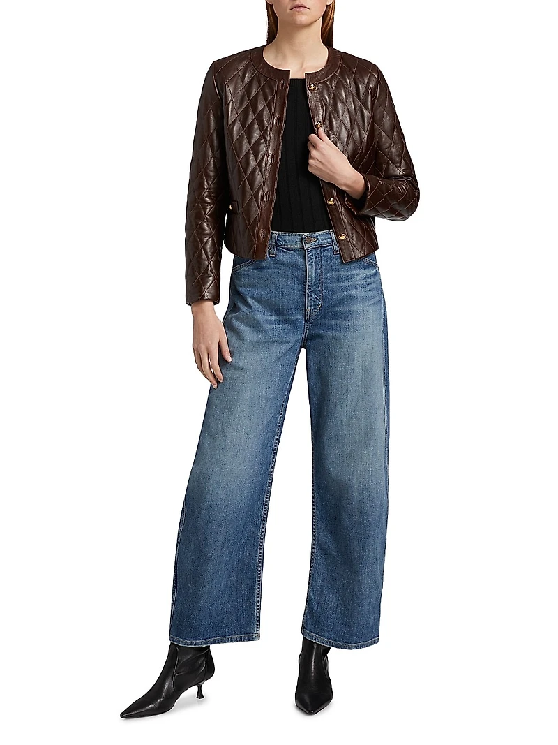 Amy Diamond-Quilted Leather Jacket