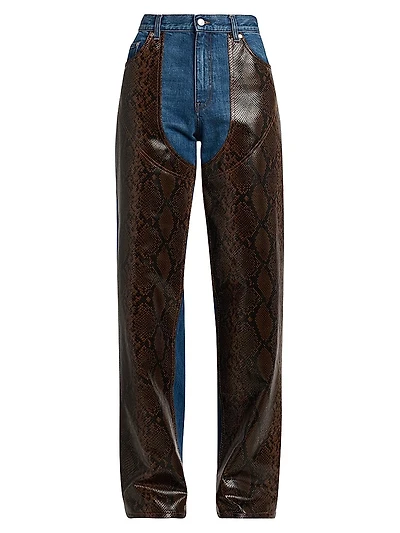 Snake-Inspired Chap Jeans