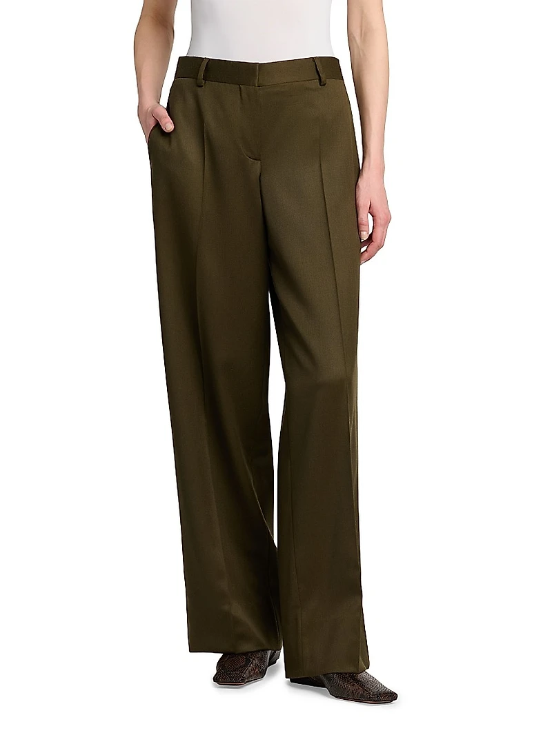 Shiny Tailoring Loose Trousers