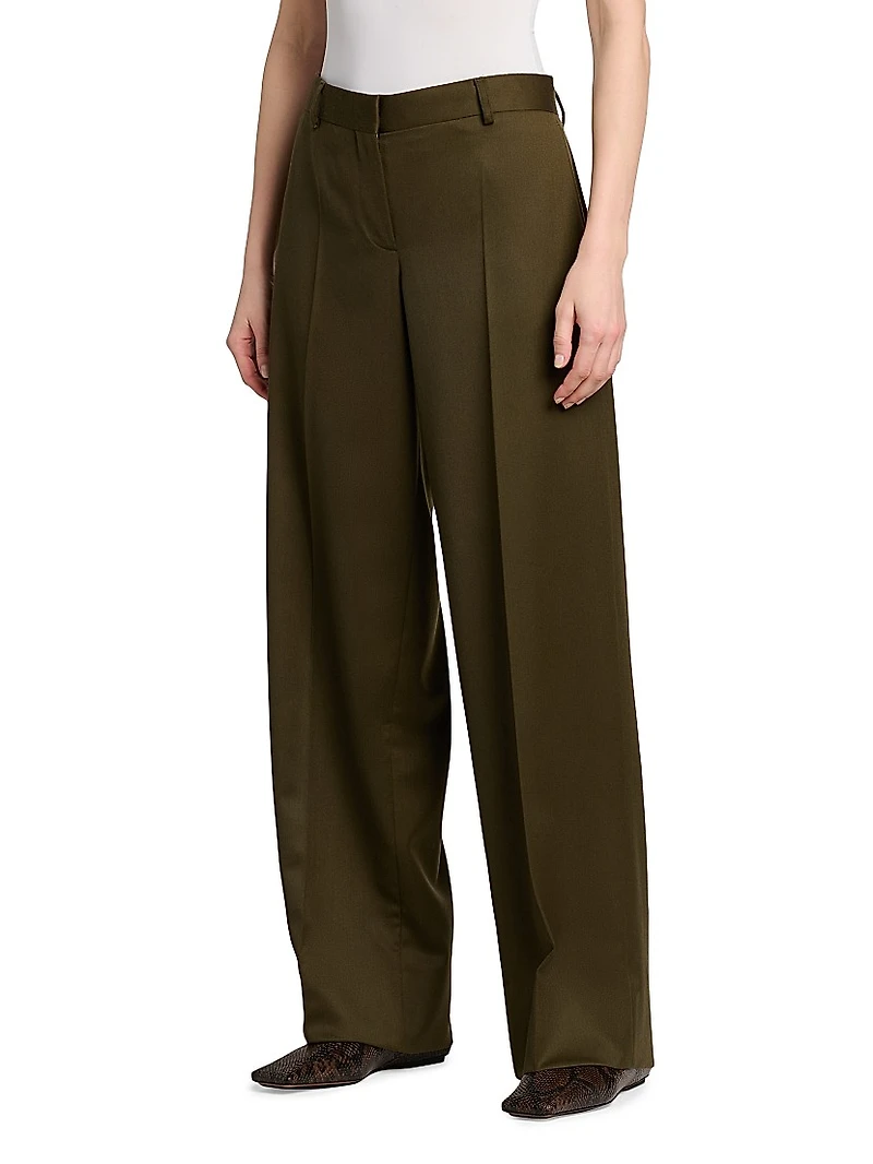 Shiny Tailoring Loose Trousers