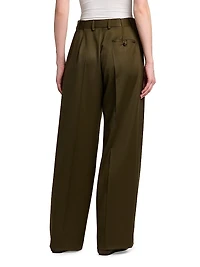 Shiny Tailoring Loose Trousers