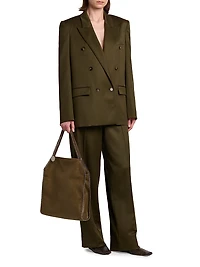 Shiny Tailoring Loose Trousers