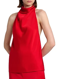Satin Halterneck Top