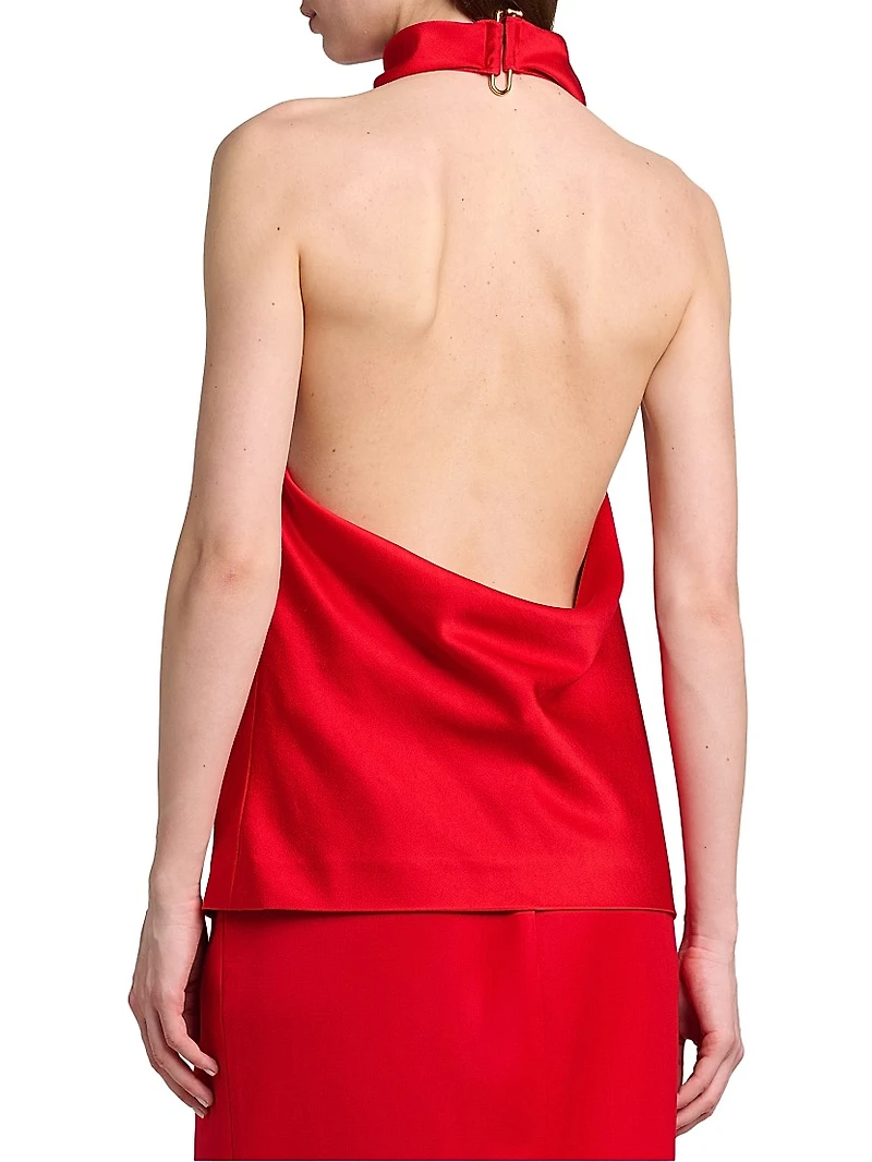 Satin Halterneck Top