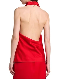 Satin Halterneck Top