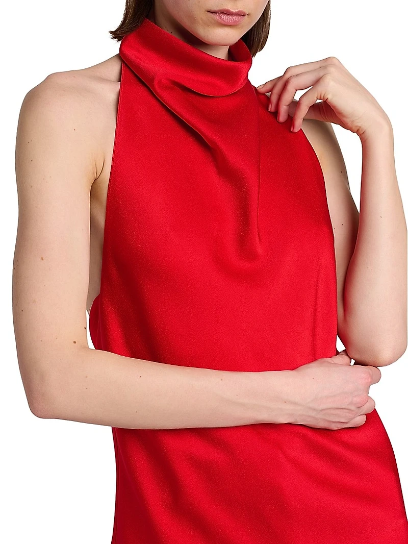 Satin Halterneck Top