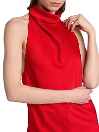 Satin Halterneck Top