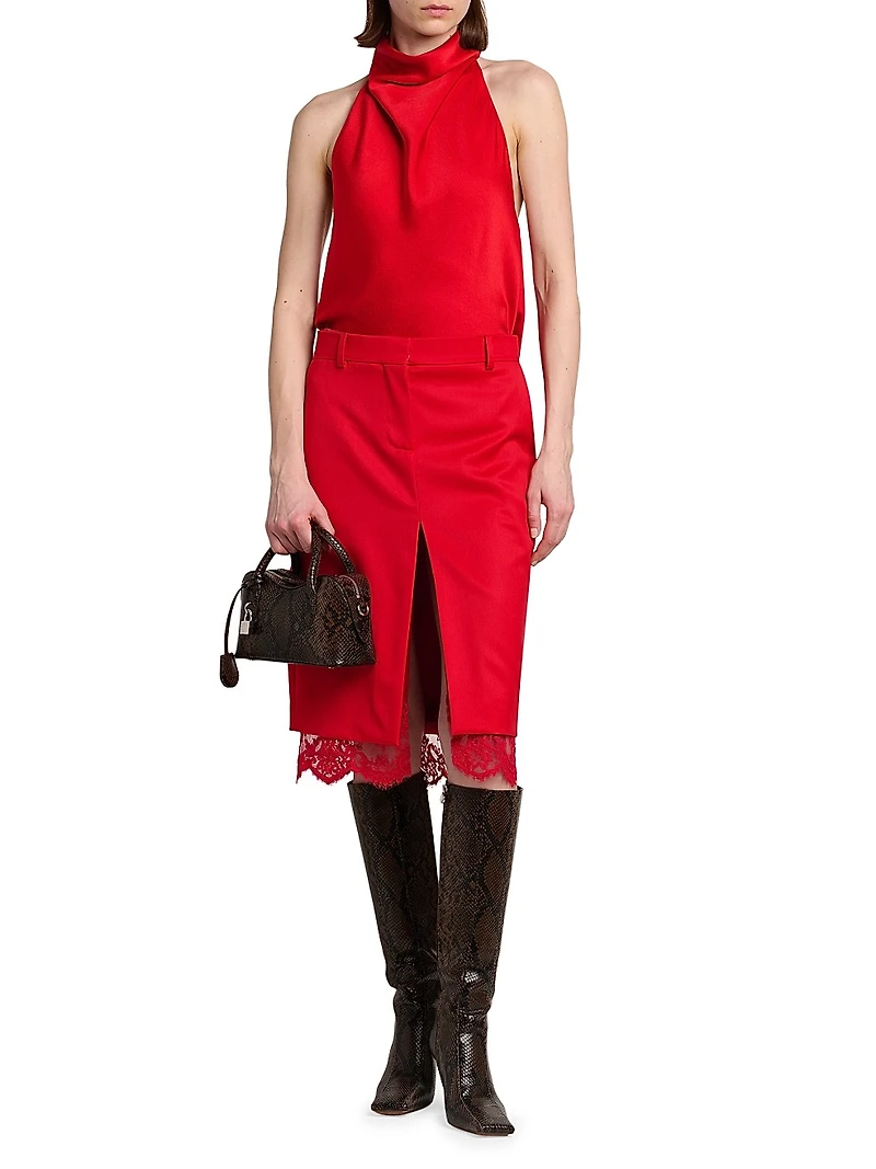 Satin Halterneck Top