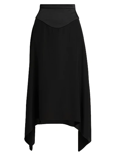 Silk Midi-Skirt