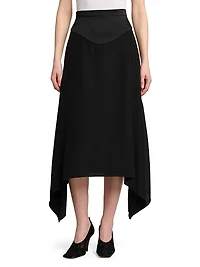 Silk Midi-Skirt