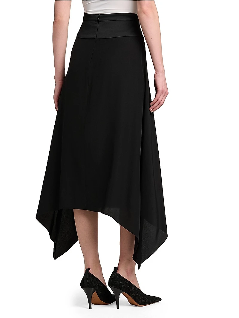 Silk Midi-Skirt