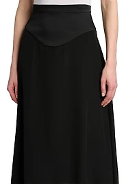 Silk Midi-Skirt