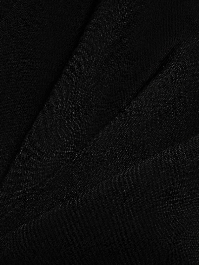 Structured Silk-Blend Crepe Open-Back Gown