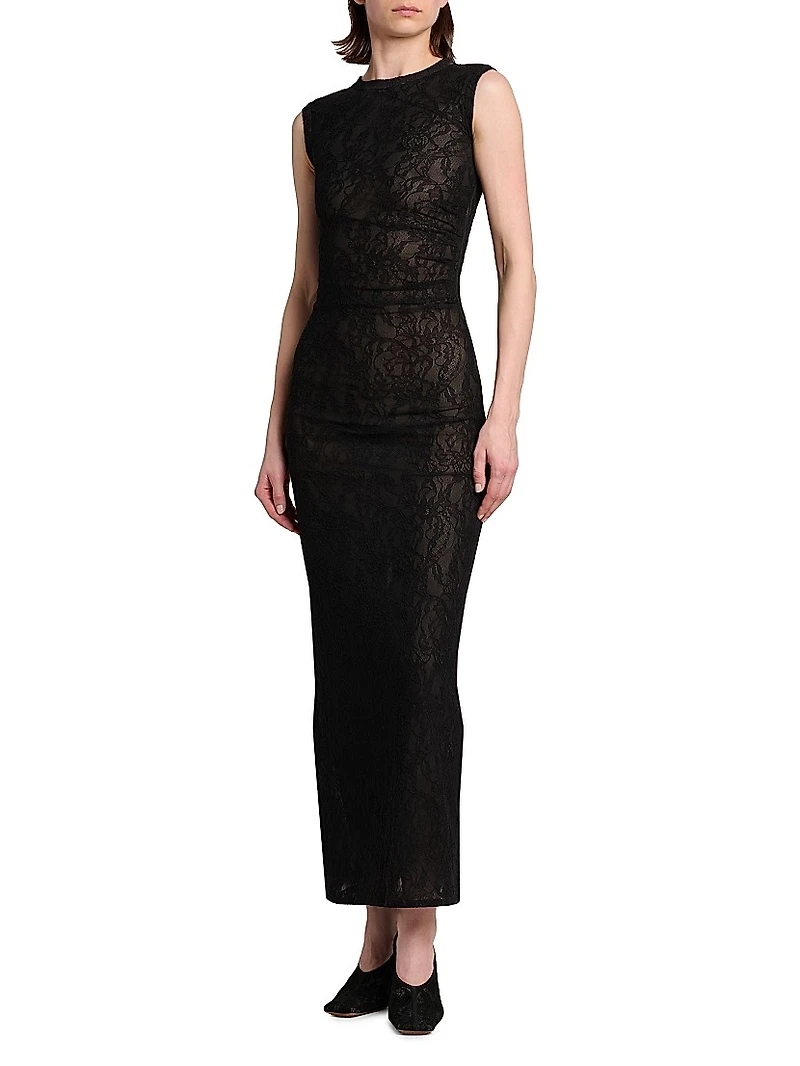 Stretch Lace Column Dress