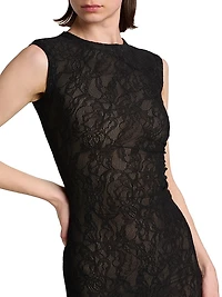 Stretch Lace Column Dress