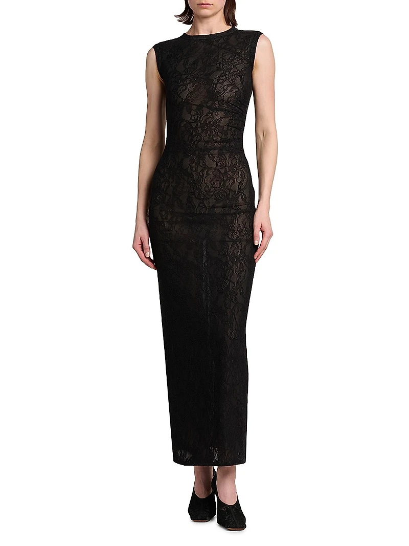 Stretch Lace Column Dress