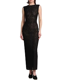 Stretch Lace Column Dress