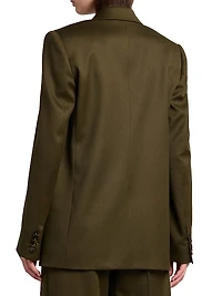 Wool-Blend Double-Breasted Jacket