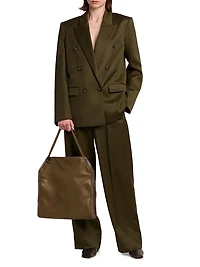 Wool-Blend Double-Breasted Jacket