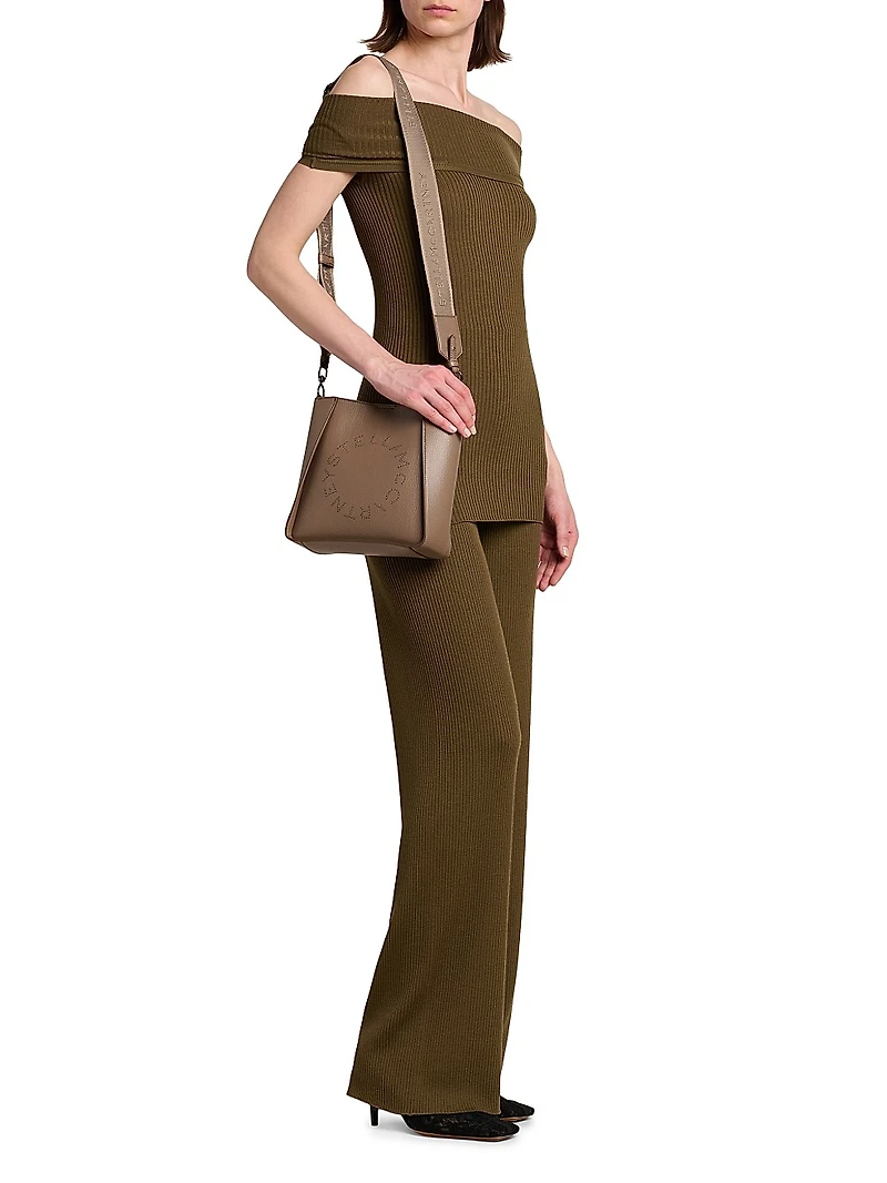Light Ribbed Wool Straight Trousers