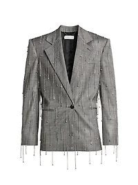 Fringed Pinstriped Jacket