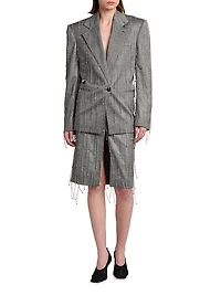 Fringed Pinstriped Jacket